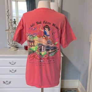 Rosies Cantina Tshirt Womens Small Short Sleeve Shirt Cotton Coral